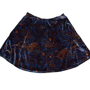 4/25$ | Paisley Velvet A-Line Mini-Skirt